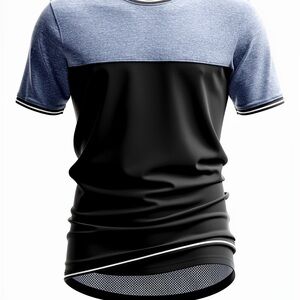 Men's Denim & Flower light Blue and navy Colorblock Shirt